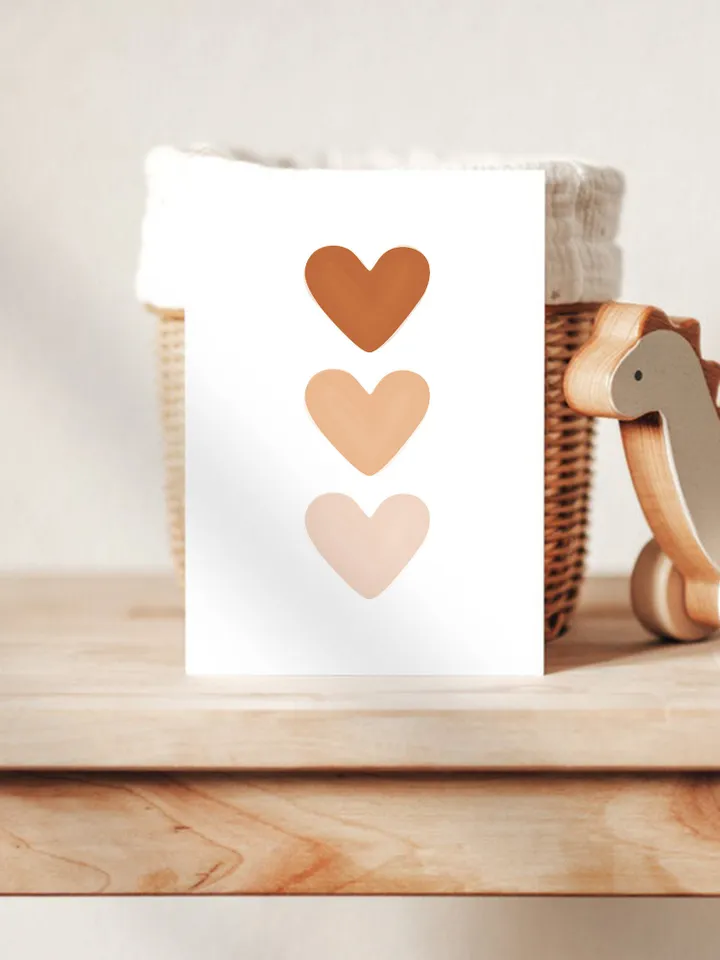 Boho Hearts Cozy Baby Room Decor New Baby Shower Gift For Girl And Boy Printable Wall Art Present For Bedroom Instant Digital Download