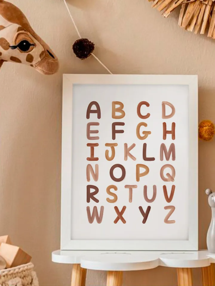 Abc Poster Printable Classroom Alphabet Educational Wall Art Preschool Decor Kindergarden Print Homeschool Printables Wall Art For Kids
