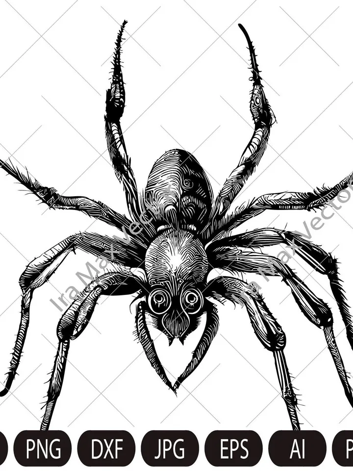 Spider SVG, Spider Design Svg, Spider detailed, Spider Dxf, Spider Png, Spider Clipart, Spider Files