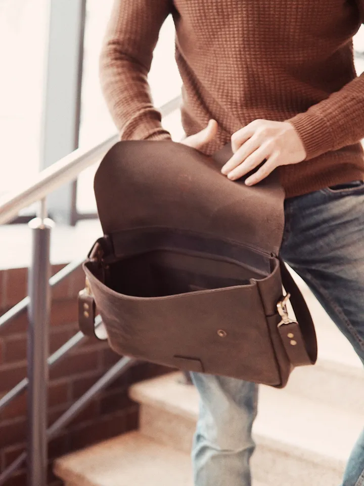 Messenger leather bag, leather Laptop bag for Men, Brown leather bag, Shoulder bag, Business women Bag