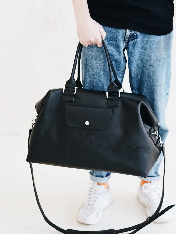 Duffle bag for men,Genuine leather bag, Weekender bag, gifts for men, Groomsmen gift