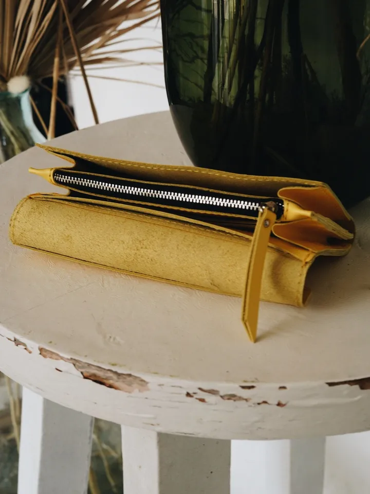 Yellow Wallet women, Leather wallet, Minimalist wallet, Passport wallet, Womens wallet, Portemonnaie damen, Birthday gifts for Her