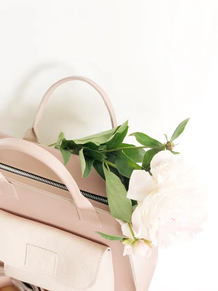 Tote bag leather, dusty pink woman bag, pink shoulder bag, overnight bag, genuine leather bag, womens pink bag, leather tote, large tote