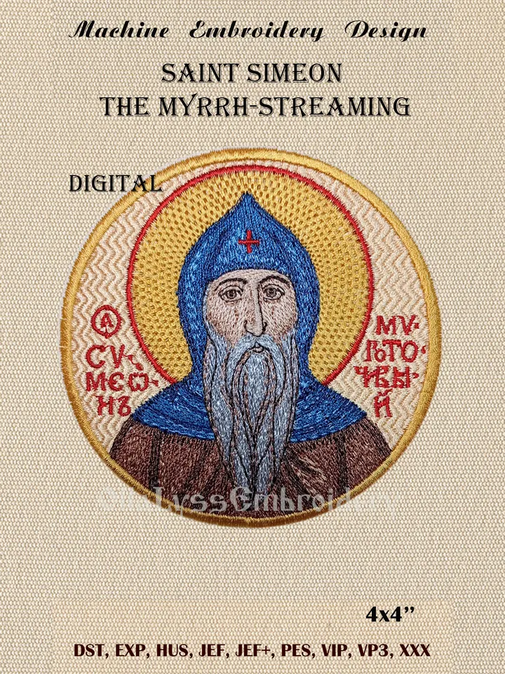 Saint Simeon embroidery design