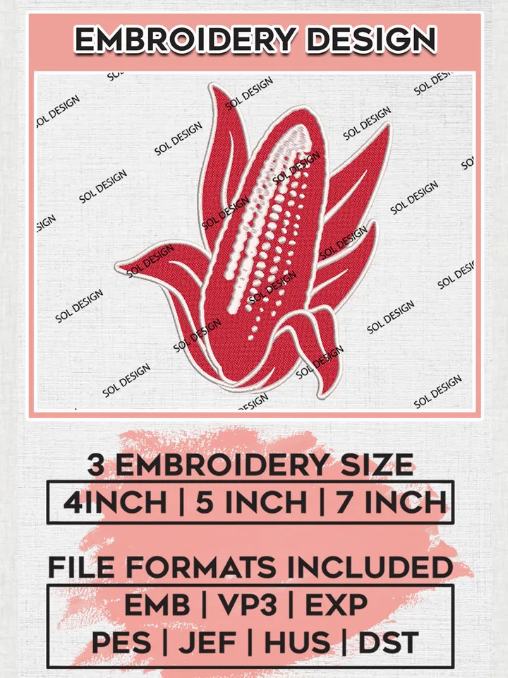 Nebraska Cornhuskers Football Team Logo Embroidery Design Files, NCAA Nebraska Cornhuskers Machine Embroidery, NCAA Teams, 3 sizes, NCAA Machine embroidery designs, Digital Download