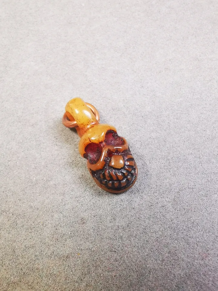 Yak Bone Carved Skull Bead Clipe Pendant for Mala,Prayer Beads Accessories,Gandhanra Tibetan Amulet