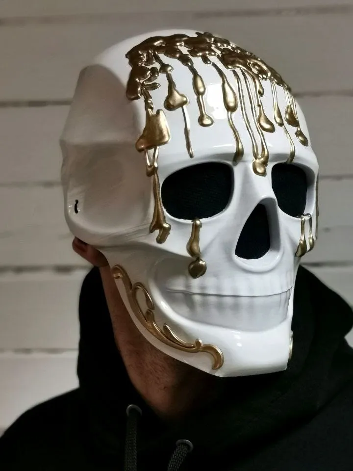 Human Skull Mask, Black Skull Mask, Cosplay Mask, Horror Mask, Moriarty Mask for Halloween Photoshoot or Cosplay
