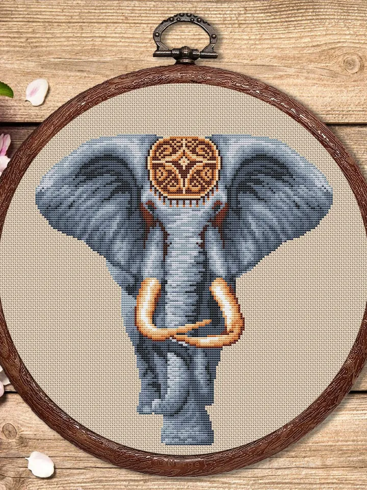 The Elephant Cross Stitch Pattern, Animal Cross Stitch, Embroidery Elephant, Savana Cross Stitch Pattern, Modern Cross Stitch #anm016