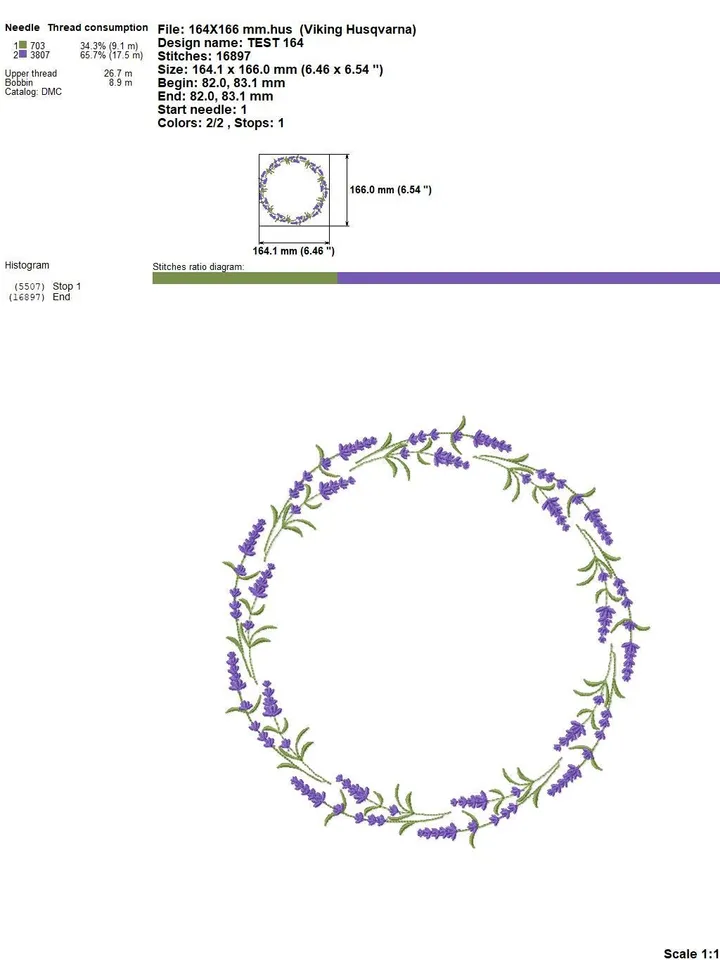 Lavender embroidery design Machine embroidery Lavender wreath 4 sizes and border embroidery 3 sizes, Flower embroidery files download #R51