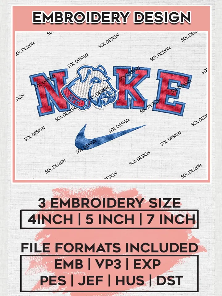 Nike St. Francis Brooklyn Terriers Machine Embroidery Design, NCAA St. Francis Brooklyn Terriers Embroidery Design files, NCAA Logo Embroidery Designs, NCAA Machine Embroidery Designs, Digital Download