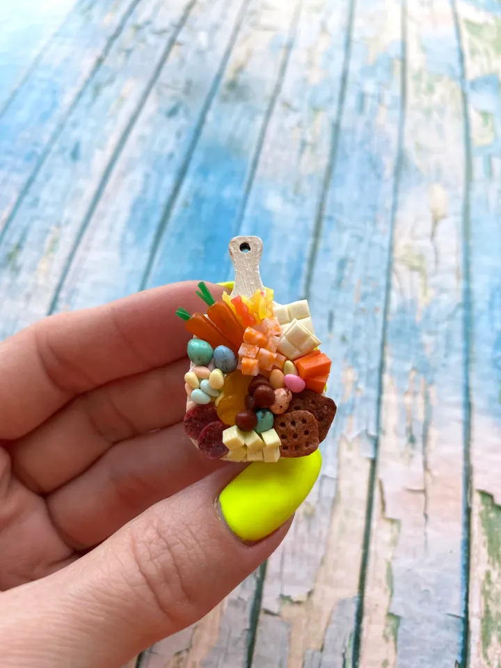 Miniature Easter Charcuterie Board with Polymer Clay