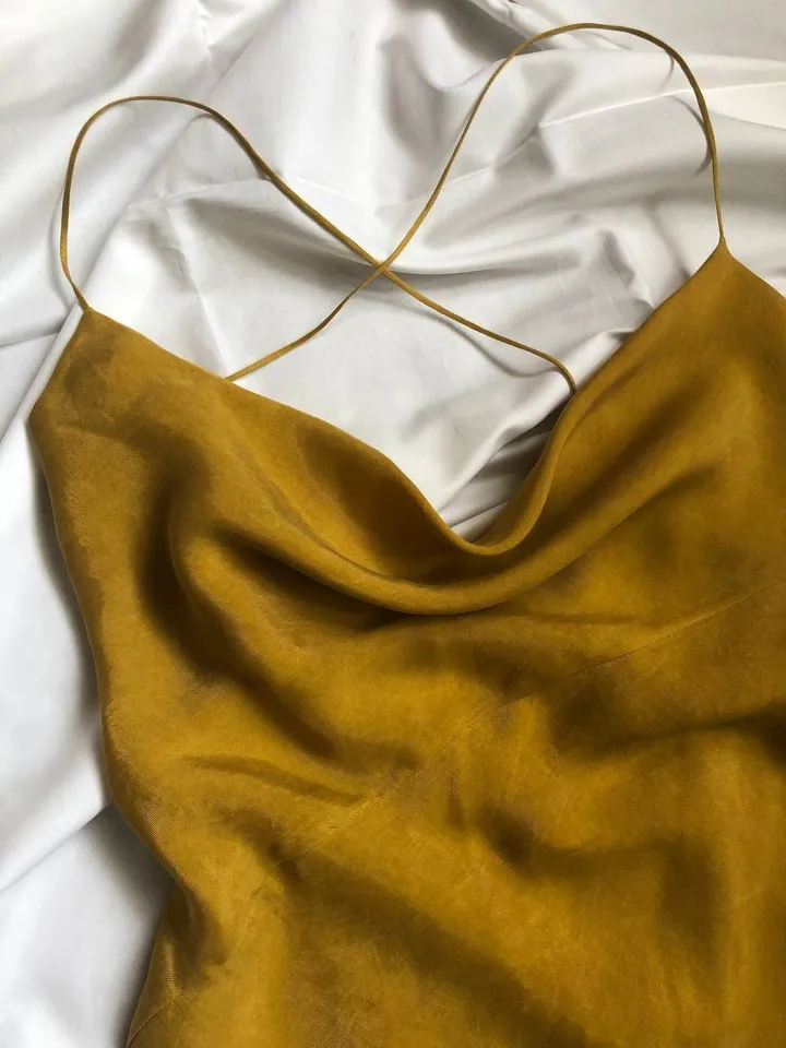 Elegant silk slip dress