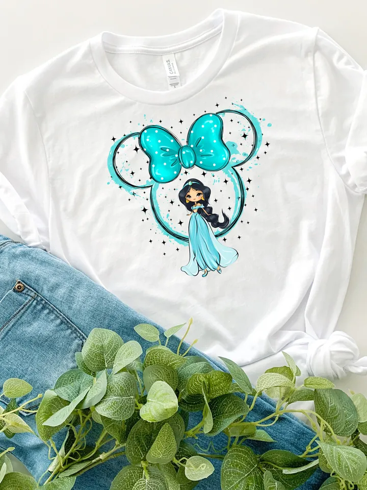All princess png clipart, watercolor princess Jasmine clipart, magic kingdom illustration, Jasmine T-shirt design, tshirt princess design