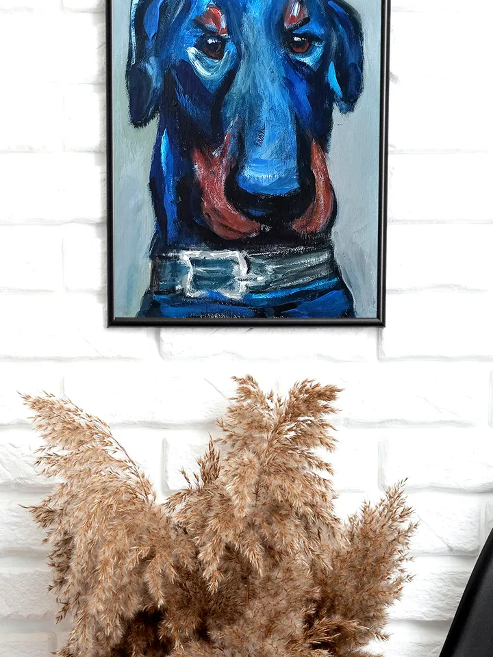 The Jagdterrier - The Painting Of A Good Hunting Dog. The original acrylic painting.