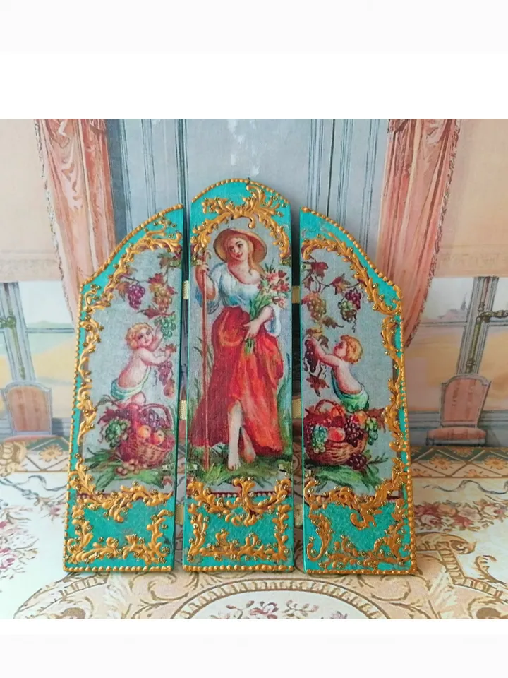 Handmade screen for a dollhouse. 1:12