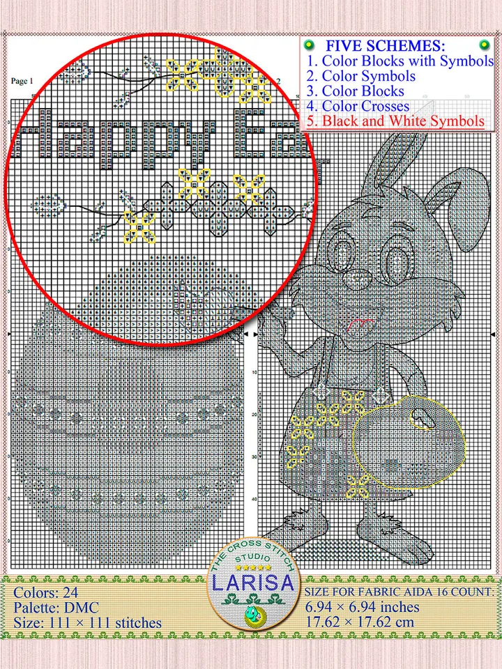 Easter Cross Stitch Pattern | Easter Egg