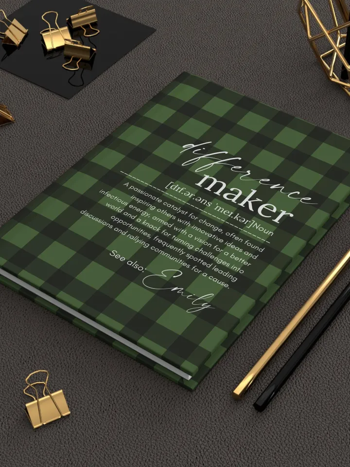 Personalized Difference Maker Journal with your name; Difference Maker Definition Gift; Custom Coworker Gift Employee gift Mentor Leader
