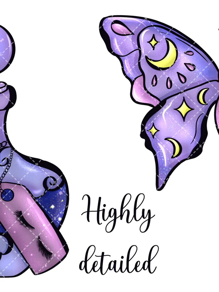 Magic Girl Clipart, Moon Child Clipart, Mystic Celestial Clipart, Spiritual graphics, Enchanted Fairy Forest Clipart, Purple Witch Clipart