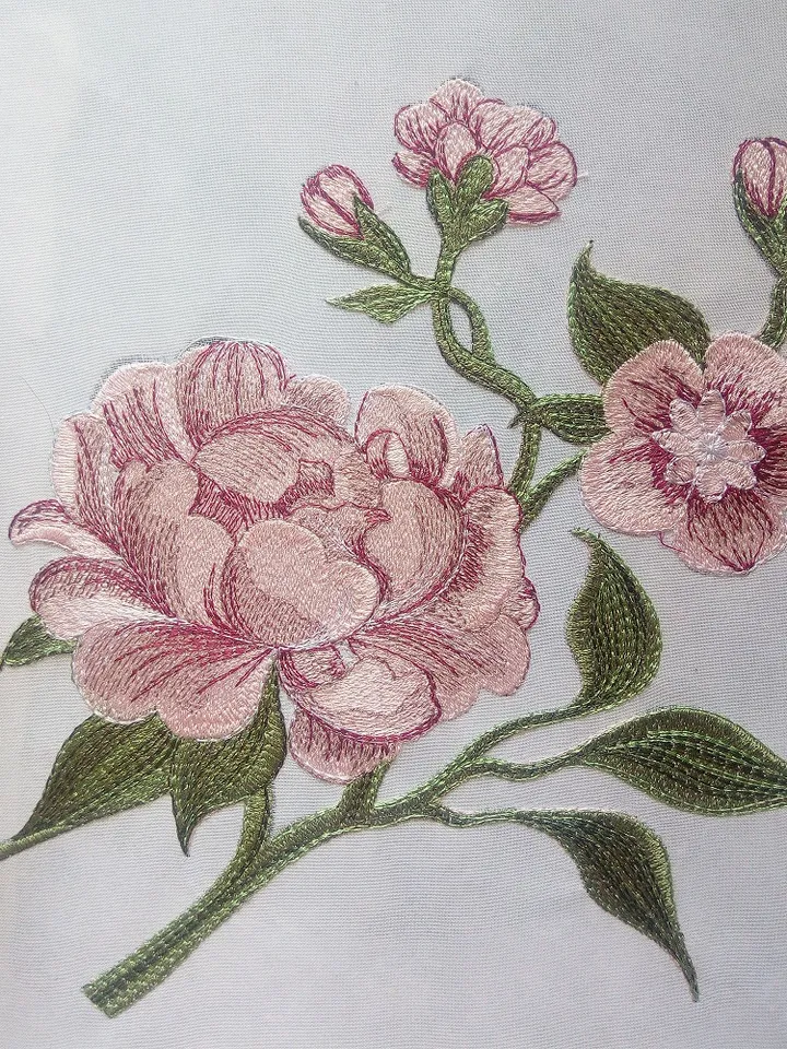 Fragrant Peony  Embroidery Design DIGITAL EMBROIDERY