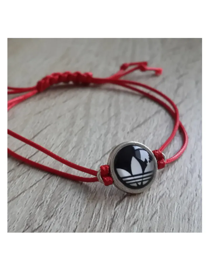 Adidas bracelet, Adidas logo accessories, sport cord bracelet