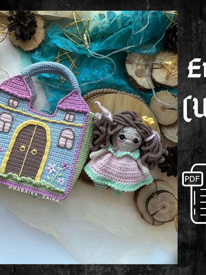 PDF Crochet Pattern Castle for a Princess, Amigurumi doll pattern, Crochet castle, Cute doll, Doll pattern, Amigurumi doll