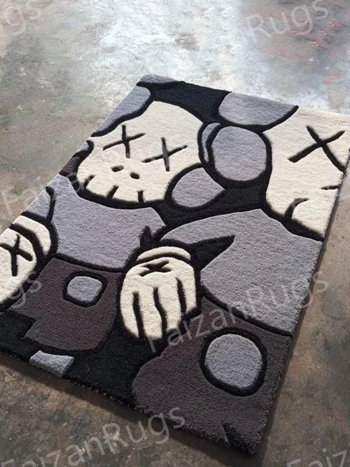 Kaws Handmade 100% Wool Rugs | Case Rugs and Carpets | Handmade Carpet For Living Room | Dining Room | Hallway | Multiroom Carpets | Drawing