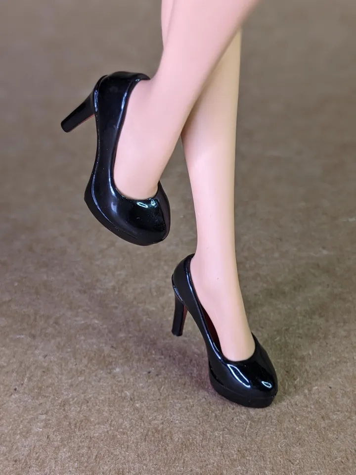 Black heels shoes for fashion female dolls (Color Infusion, MH)