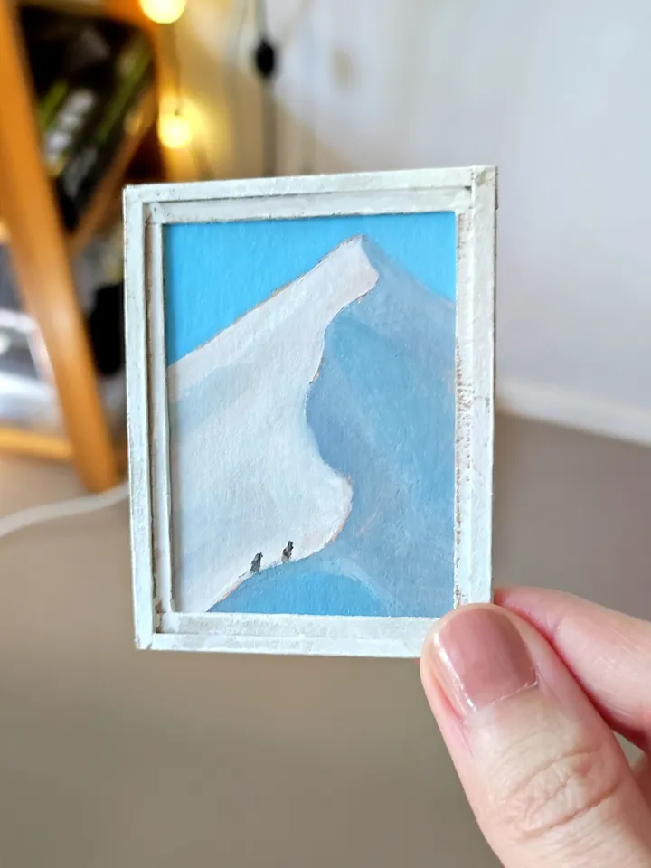 Set of Miniature Oil Paintings for Dollhouses Scale 1/6 or 1/12