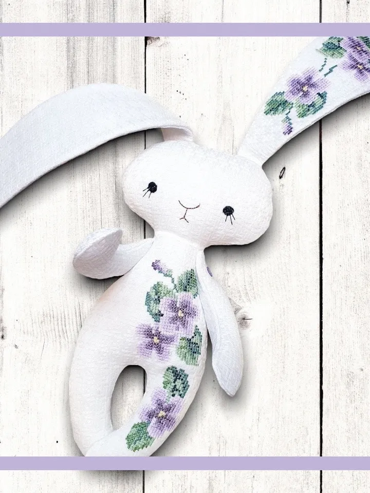 Bunny Soft Toy Machine Embroidery Designs in the hoop project digital embroidery pattern Machine embroidery pattern for babies cross-stitch