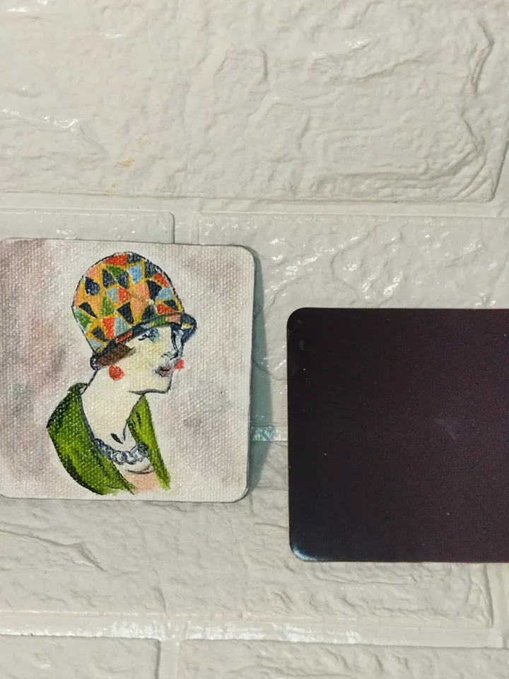 set magnets oilpainting 8x8 cm