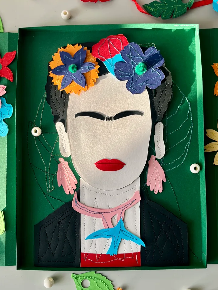 Set famous artists Frida Kahlo
