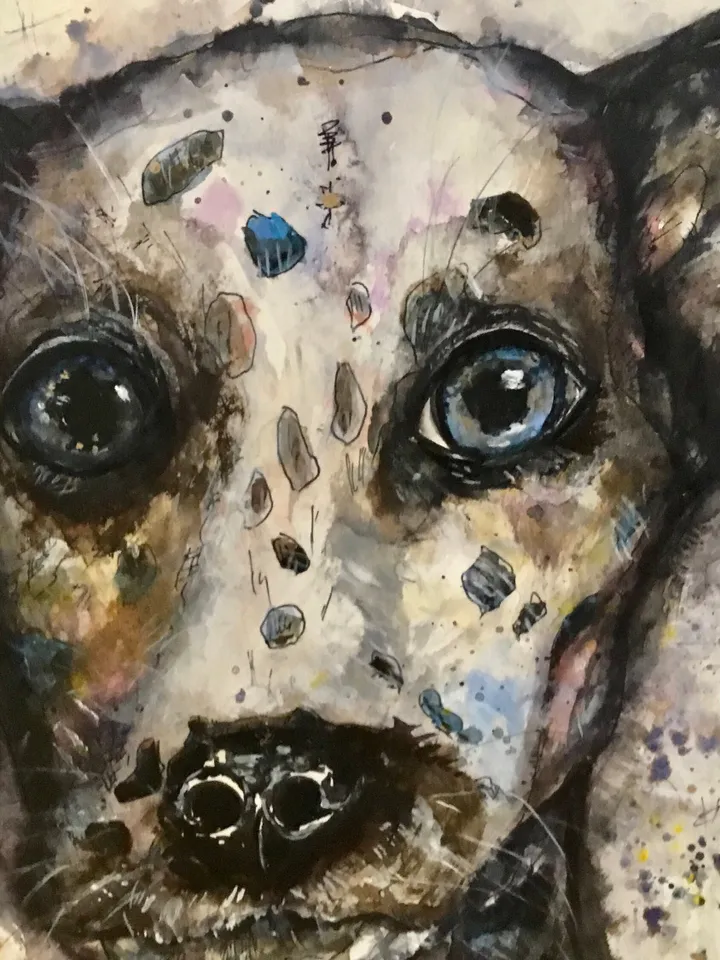 Dalmatian dog original watercolour painting,funny animals painting,dog wall decoration.watercolour wall art,kids room decoration.