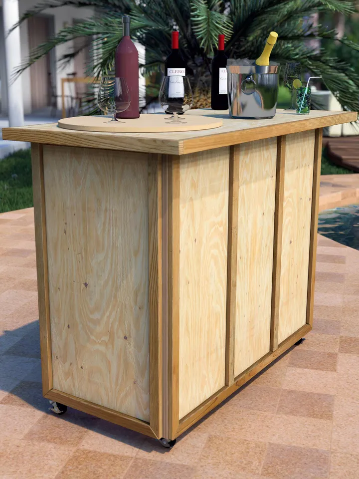 DIY PDF Folding Bar, Collapsible Bar, Portable Bar, Foldable Bar Plan, Coffee Bar, Birthday Bar, Event Bar, Food Bar Plan