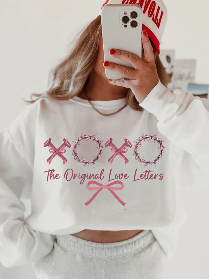 XOXO the original love letters png, Christian Valentines Png, Valentine Day Png, Valentine Bow Png, Christian Shirt, Jesus Valentine Png