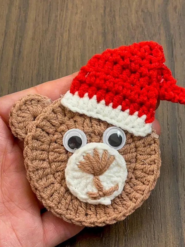 Crochet Santa Hat Pattern, Adorable Christmas Ornament Design for Beginners, Instant Download for Christmas Crochet PDF pattern