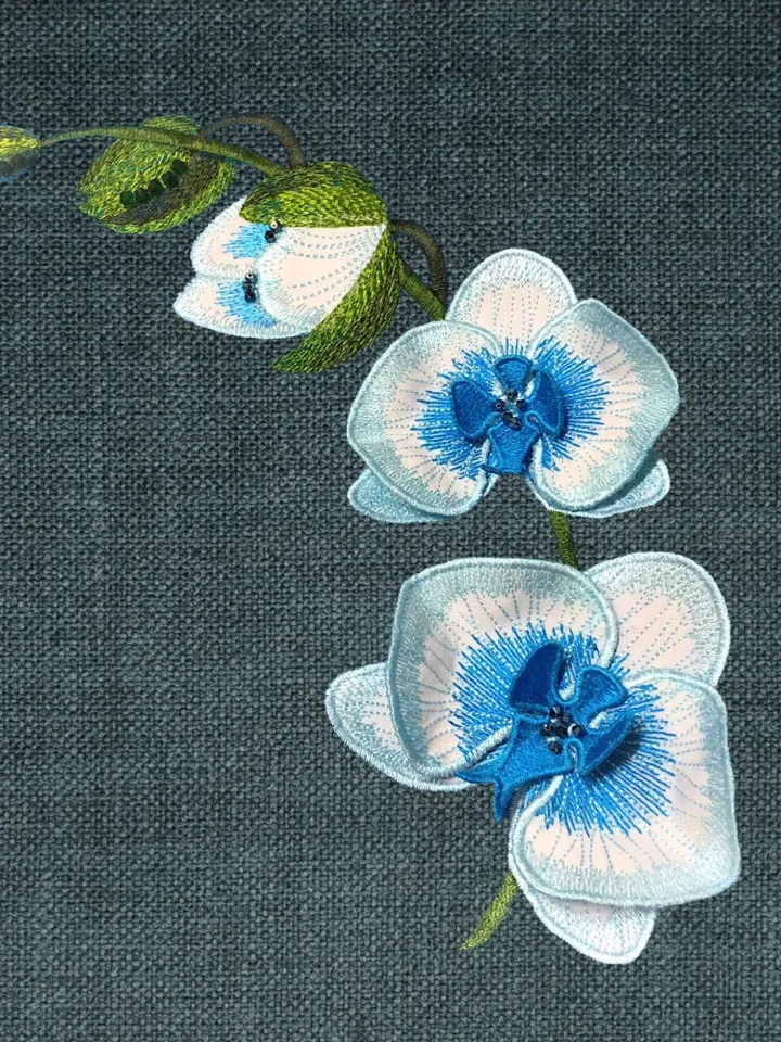 3DOrchid Flower machine embroidery design applique pattern digital embroidery pattern home and clothing décor embroidery motif floral design