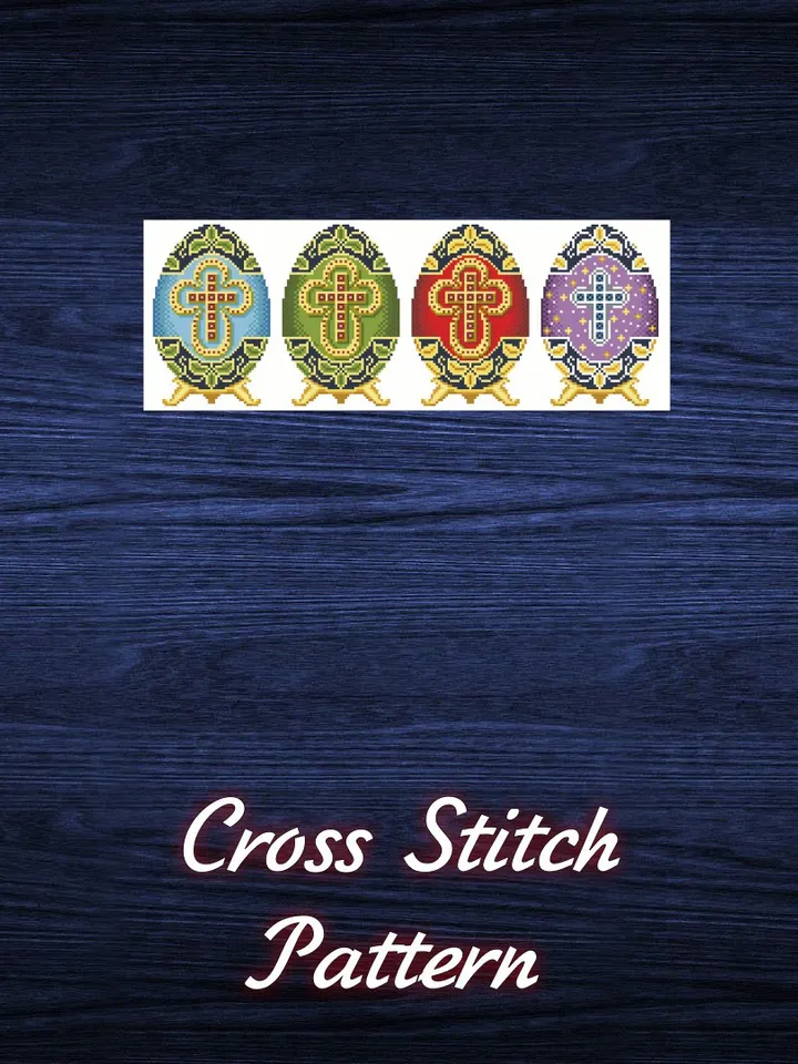 Cross Stitch Pattern Easter Faberge Egg Digital Download PDF