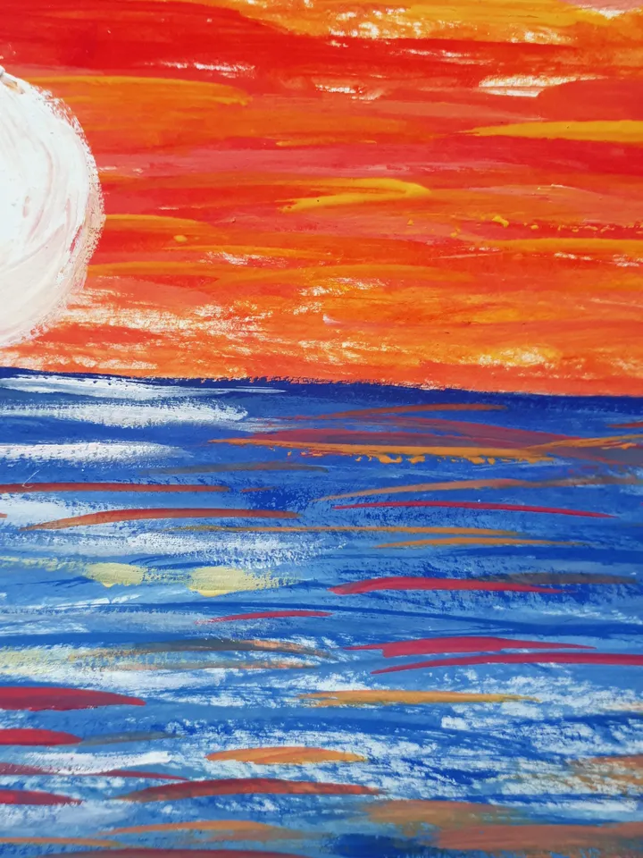 Sunset Miniature #1, Seascape Painting
