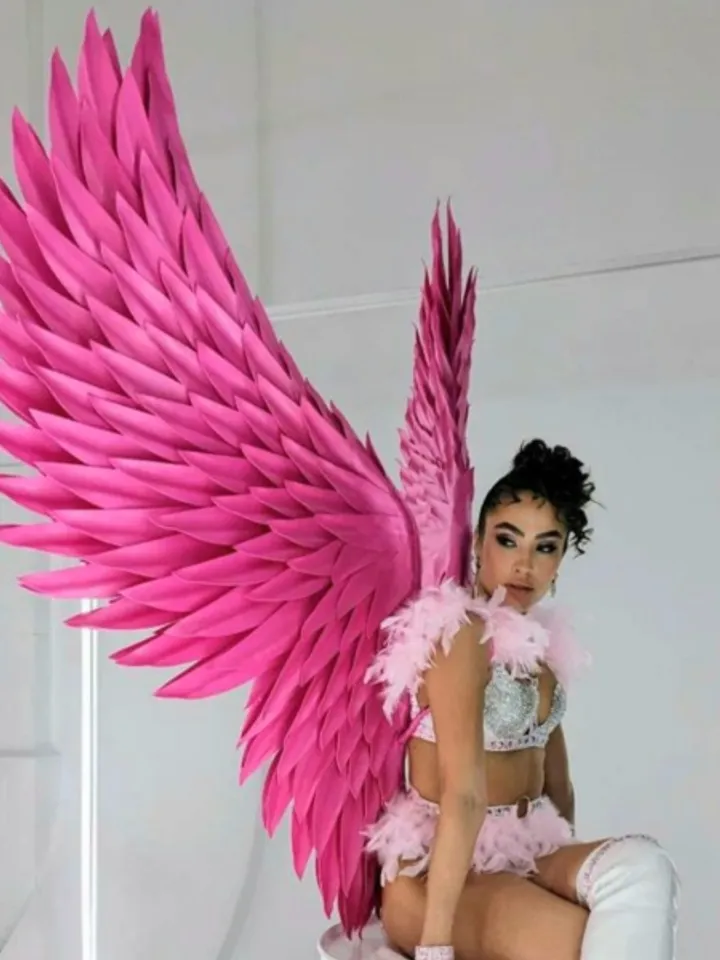 Angel Wings costume, Wings cosplay, Pink sexy wing, Christmas angel, Adult Angelic wings, Dance Show costume, Nightclub