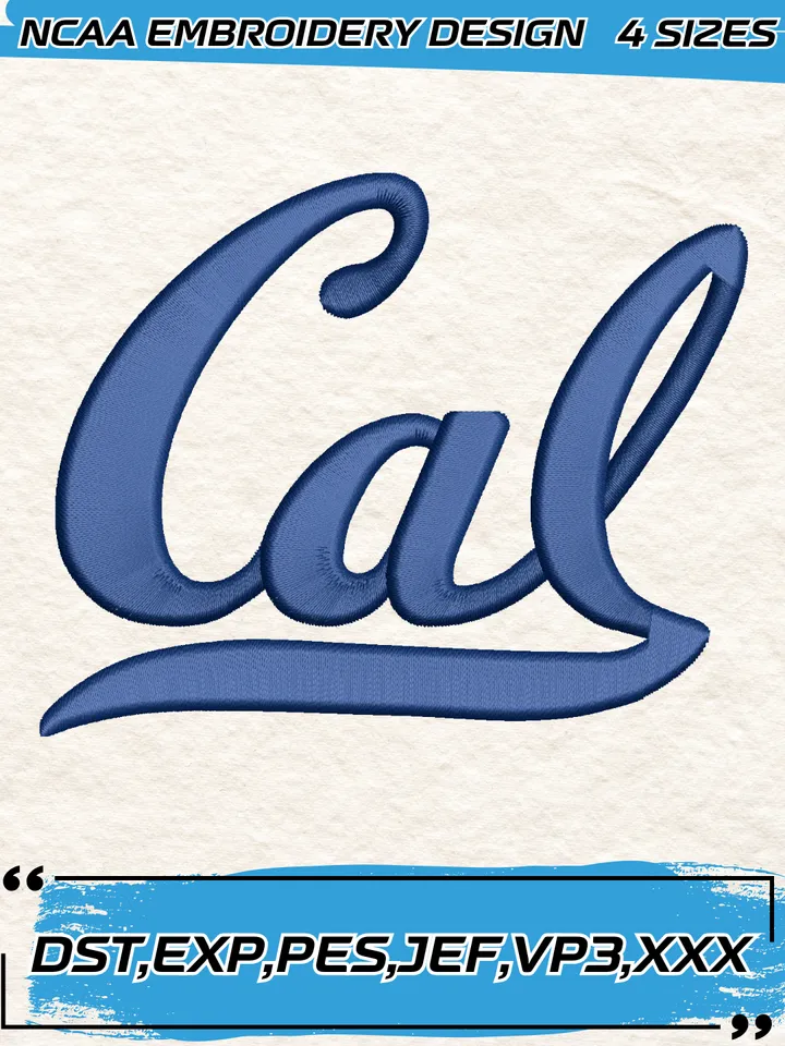 California Golden Bears Logos Embroidery Designs,NCAA Logo Embroidery Design,Machine Embroidery Design File,4 Sizes, Digital Download