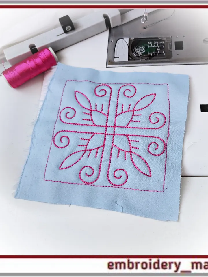 Quilt Block 40 Quilting Designs by Embroidery Manavi 05