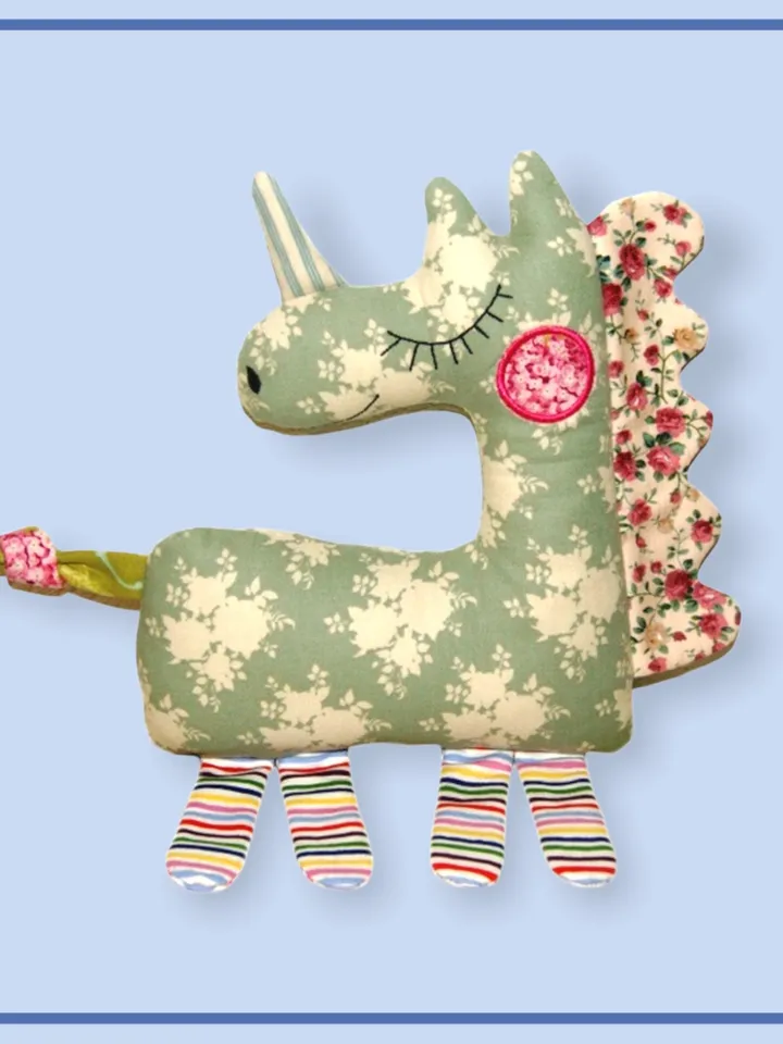 Unicorn Baby Comforter Toy Machine Embroidery Designs in the hoop project digital embroidery pattern Machine embroidery pattern for babies