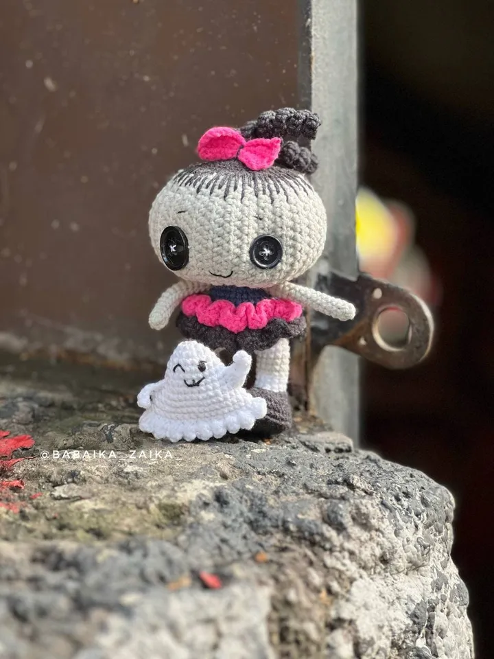 PDF Crochet Halloween Doll Pattern and Ghost, Amigurumi Pumpkin Doll, Halloween decor, Amigurumi Ghost, Amigurumi Pumpkin monster