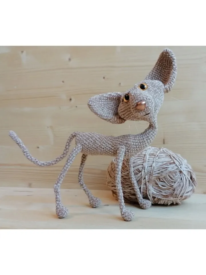 Crochet pattern Oriental cat - digital tutorial PDF