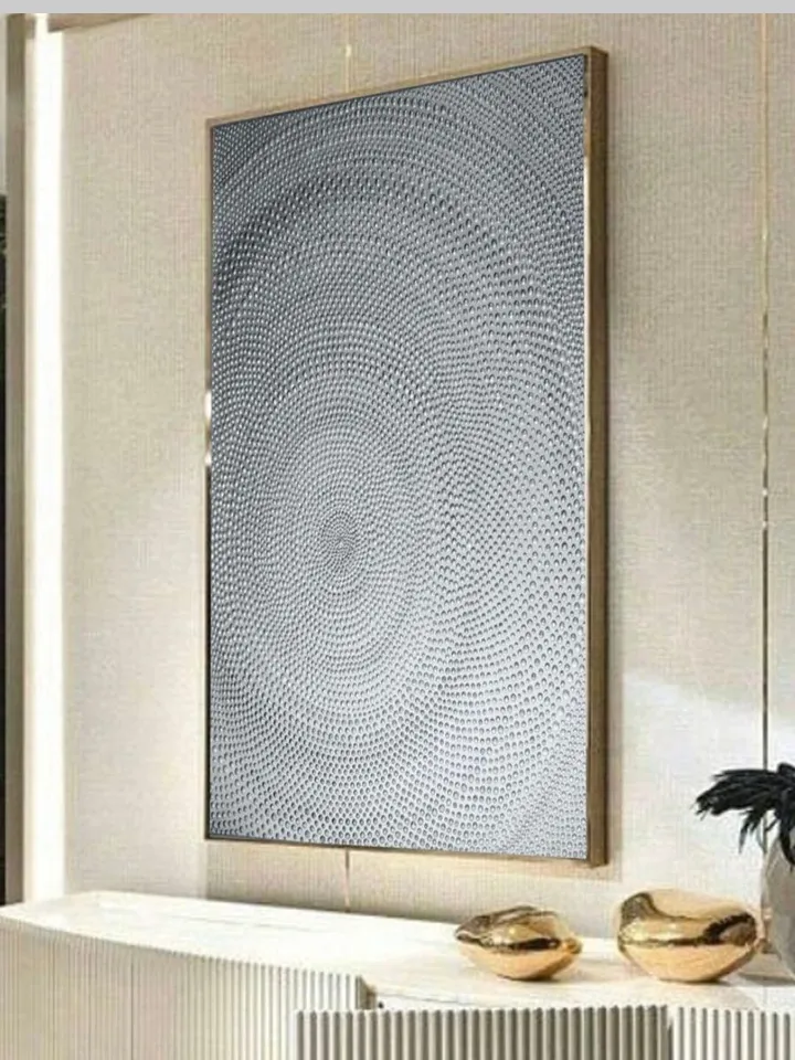 Glittery Silver Painting Textured artwork Silver Abstract Wall Art Original painting Modern Wall decor
