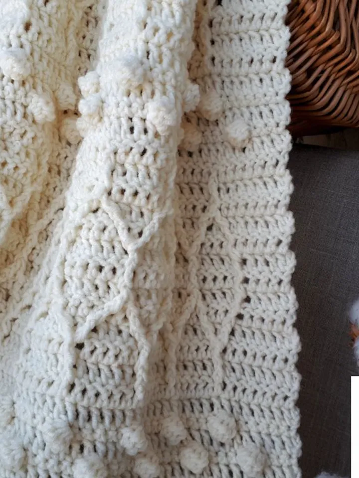 CROCHET PATTERN Cozy crochet blanket pattern pdf DIY Crochet Blanket Christening Shawl Pattern pdf Chrochet Pattern Baby blanket Pattern