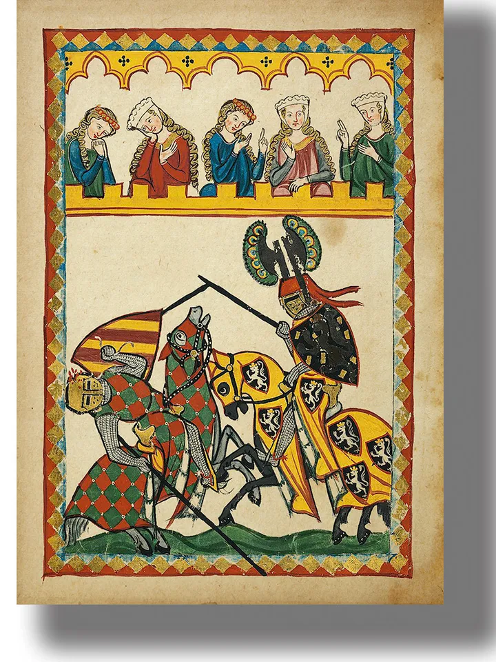 Codex Manesse. Medieval illustrated manuscript.