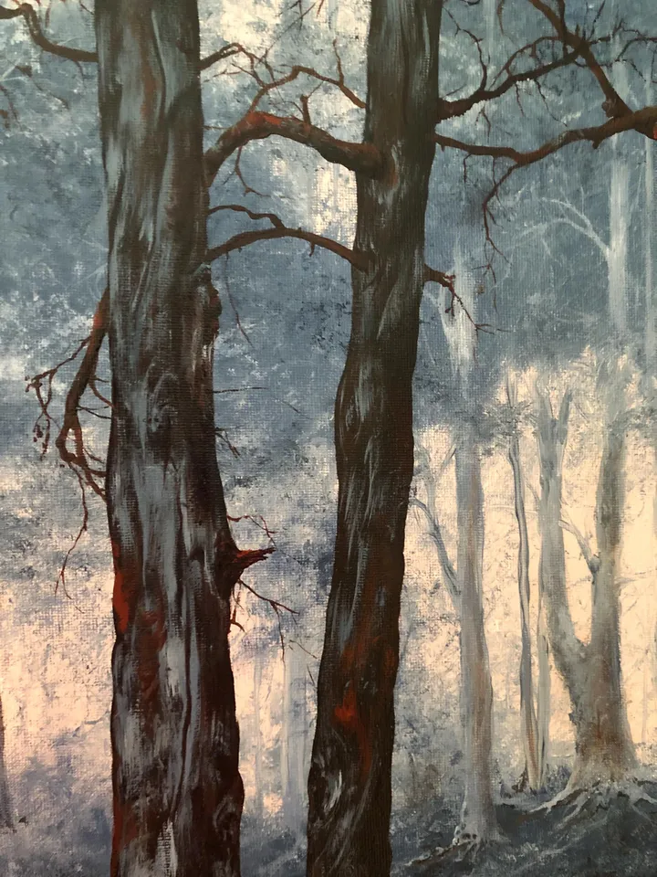 Forest Oil Painting Trees Original Oil Wall Art