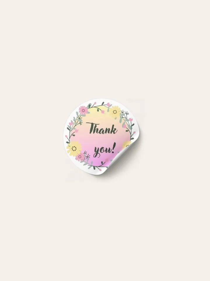 Self-printing template "Thank you"
