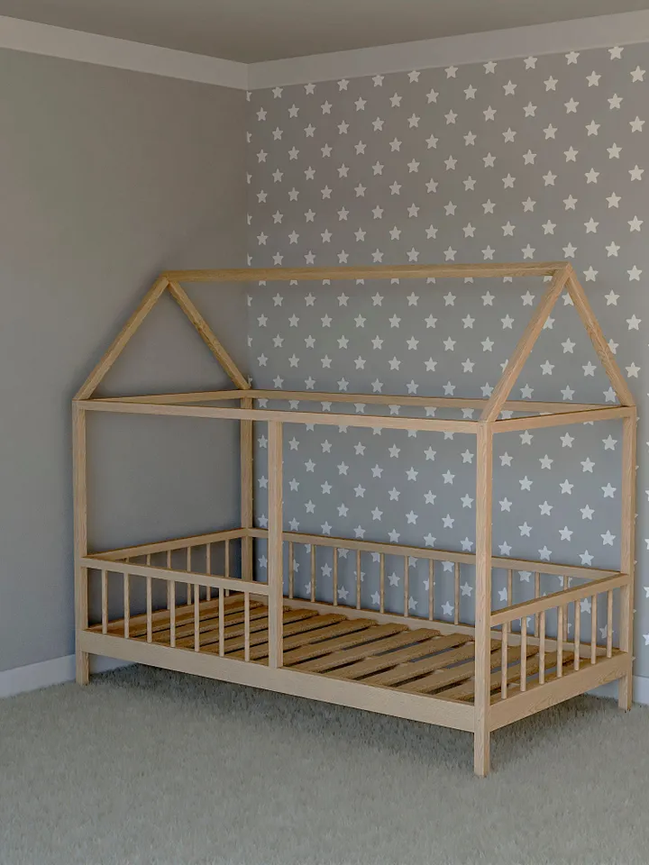 Toddler House Bed Plans, Twin Size, DIY, PDF